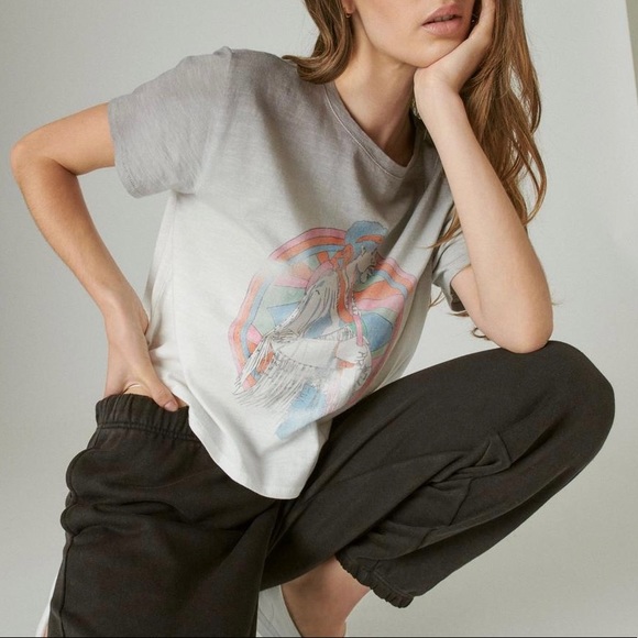 Jimi Hendrix Distressed Ombré Cropped Rock Music Graphic Band Tee - Picture 2 of 3